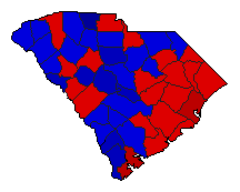 2006 South Carolina County Map of Republican Runoff Election Results for Lt. Governor