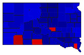 2006 South Dakota County Map of General Election Results for Governor