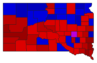 2006 South Dakota County Map of Democratic Primary Election Results for Governor