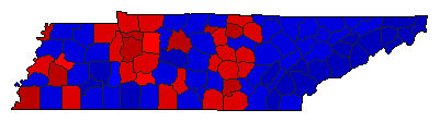 2006 Tennessee County Map of General Election Results for Senator