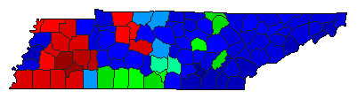 2006 Tennessee County Map of Republican Primary Election Results for Senator