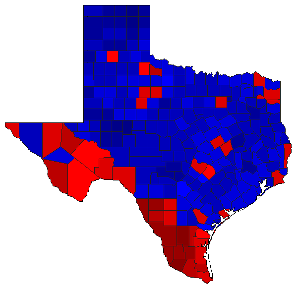 2006 Texas County Map of General Election Results for Agriculture Commissioner