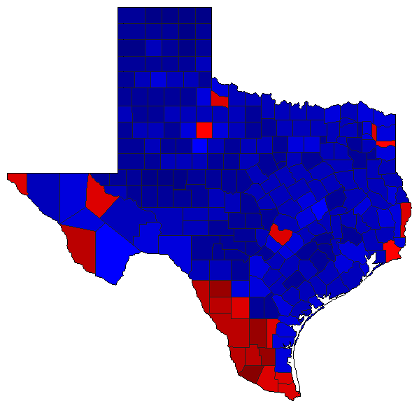 2006 Texas County Map of General Election Results for Attorney General