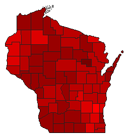 2006 Wisconsin County Map of General Election Results for Senator
