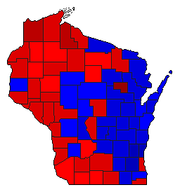 2006 Wisconsin County Map of General Election Results for State Treasurer