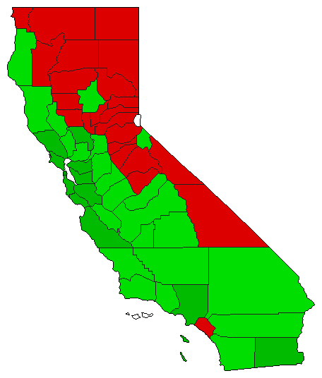 2006 California County Map of General Election Results for Initiative