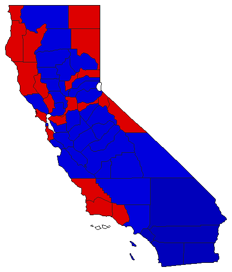 2006 California County Map of Republican Primary Election Results for State Treasurer