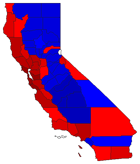 2006 California County Map of General Election Results for Attorney General