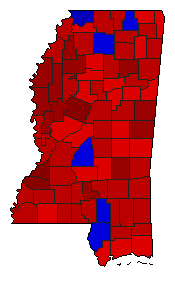 2007 Mississippi County Map of General Election Results for Attorney General