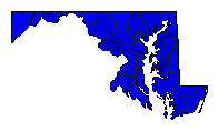 2008 Maryland County Map of Republican Primary Election Results for President