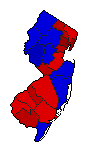 2008 New Jersey County Map of General Election Results for Senator