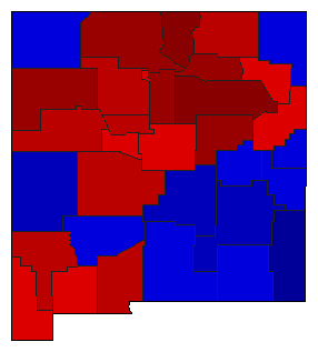 2008 New Mexico County Map of General Election Results for Senator