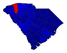 2008 South Carolina County Map of Republican Primary Election Results for Senator