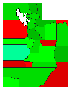 2008 Utah County Map of Democratic Primary Election Results for President