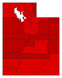 2008 Utah County Map of General Election Results for Referendum
