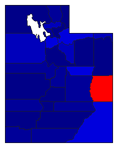 2008 Utah County Map of General Election Results for Attorney General