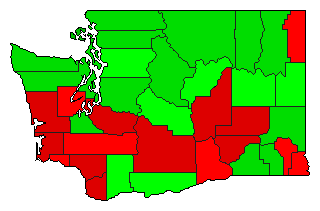 2008 Washington County Map of Democratic Primary Election Results for President