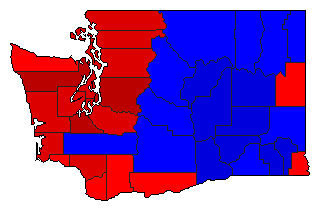 2008 Washington County Map of Open Runoff Election Results for Insurance Commissioner