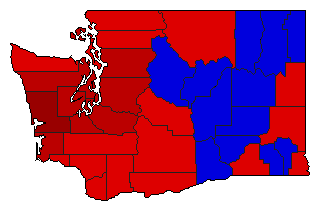 2008 Washington County Map of General Election Results for Lt. Governor