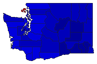 2008 Washington County Map of General Election Results for Secretary of State