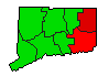 2008 Connecticut County Map of Democratic Primary Election Results for President