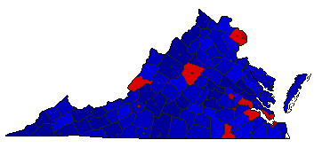 2009 Virginia County Map of General Election Results for Attorney General