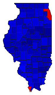 2010 Illinois County Map of General Election Results for Comptroller General