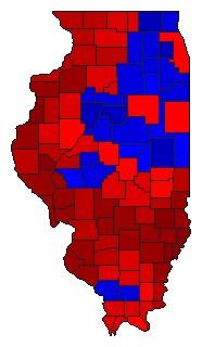 2010 Illinois County Map of Democratic Primary Election Results for Comptroller General