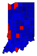 2010 Indiana County Map of General Election Results for Senator