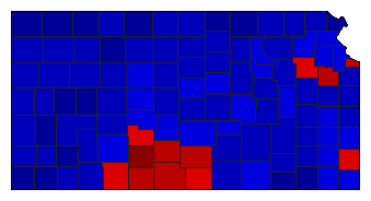 2010 Kansas County Map of General Election Results for State Treasurer