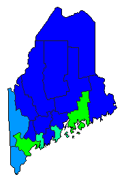 2010 Maine County Map of General Election Results for Governor