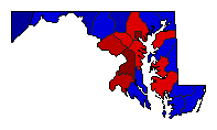 2010 Maryland County Map of General Election Results for Comptroller General