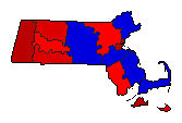 2010 Massachusetts County Map of General Election Results for State Auditor