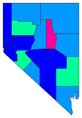 2010 Nevada County Map of Republican Primary Election Results for Senator