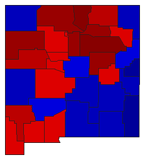2010 New Mexico County Map of General Election Results for State Auditor