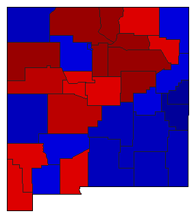 2010 New Mexico County Map of General Election Results for Attorney General