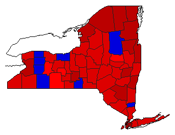 2010 New York County Map of General Election Results for Senator