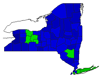 2010 New York County Map of Republican Primary Election Results for Senator