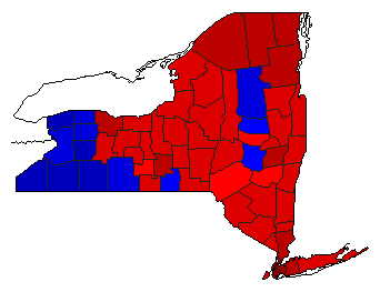 2010 New York County Map of General Election Results for Governor