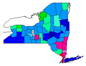 2010 New York County Map of Democratic Primary Election Results for Attorney General