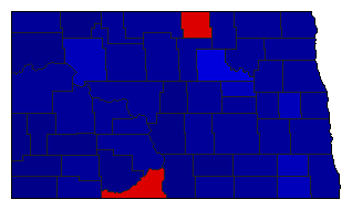 2010 North Dakota County Map of General Election Results for Attorney General