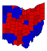 2010 Ohio County Map of Democratic Primary Election Results for Senator