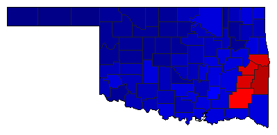 2010 Oklahoma County Map of General Election Results for Lt. Governor