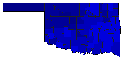 2010 Oklahoma County Map of General Election Results for State Treasurer