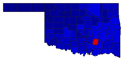 2010 Oklahoma County Map of General Election Results for Attorney General