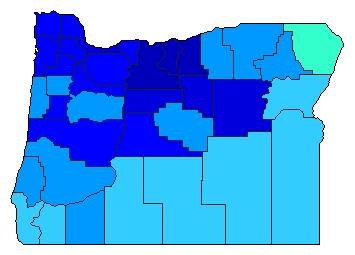 2010 Oregon County Map of Republican Primary Election Results for Senator