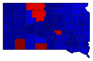 2010 South Dakota County Map of General Election Results for Attorney General