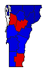 2010 Vermont County Map of General Election Results for State Auditor