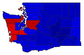 2010 Washington County Map of Open Primary Election Results for Comptroller General