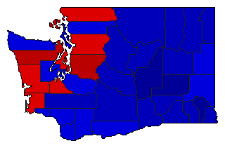 2010 Washington County Map of General Election Results for Senator